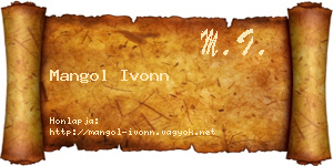 Mangol Ivonn névjegykártya